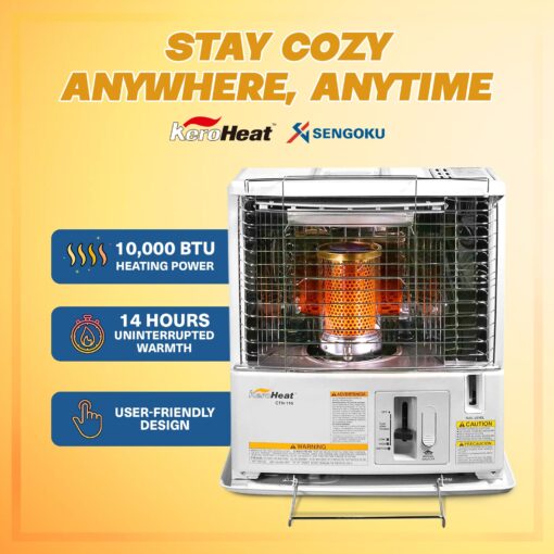 Sengoku Portable Kerosene Heater, Indoor/Outdoor for 400 sq. ft., Auto Shut Off, 10000 BTU - Image 9