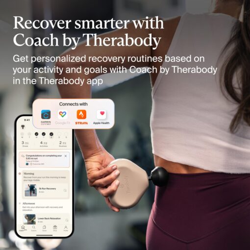 TheraGun Mini by Therabody (3rd Generation) – Ultra-Portable Massage Gun and Travel Essential for Fast, Effective Pain and Tension Relief Anywhere, Oat - Image 4