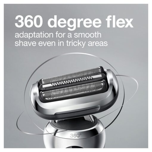 Braun Series 7 7032cs Flex Electric Razor for Men, Wet & Dry, Electric Razor, Rechargeable, Cordless Foil Shaver with Beard Trimmer and Charging Stand, Silver - Image 5