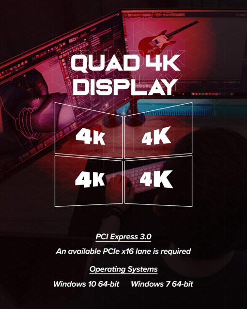 VisionTek Radeon RX 560 4GB GDDR5 4M 4K Graphics Card, 4 Mini DisplayPort, 7.1 Surround Sound, PCI Express, Low-Profile GPU, ATX & SFF - 901278 - Image 9