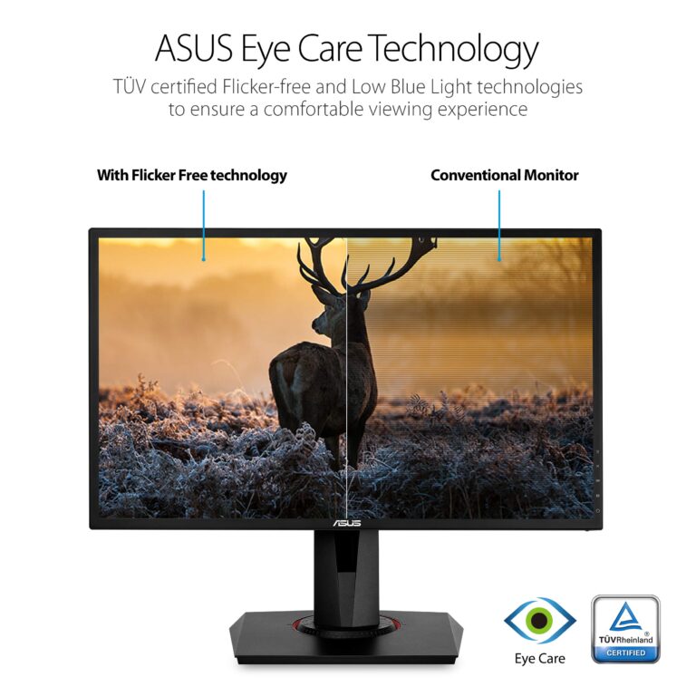 ASUS VG248QG 24" G-SYNC Gaming Monitor 165Hz 1080p 0.5ms Eye Care with DP HDMI DVI,Black - Image 3