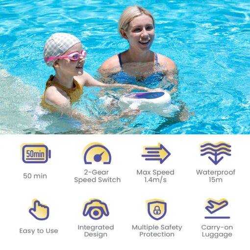 sublue Hagul Underwater Scooter 50 Minutes 2 Gear Speed Switch 50 Minutes15M Waterproof Water Sports Swimming Pool for Kids (Hagul) - Image 9