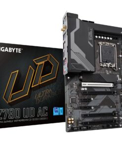 GIGABYTE Z790 UD AC (LGA 1700/ Intel Z790/ ATX/ DDR5/ Triple M.2/ PCIe 5.0/ USB 3.2 Gen2X2 Type-C/Intel Wi-Fi/ 2.5GbE LAN/PCIe EZ-Latch/Multi-Key/Motherboard)
