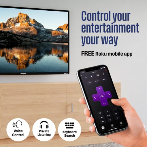 Westinghouse Roku TV - 43 Inch Smart Television, 4K UHD LED with Wi-Fi Connectivity and Mobile App, Flat Screen Compatible with Apple Home Kit, Alexa and Google Assistant - Image 6