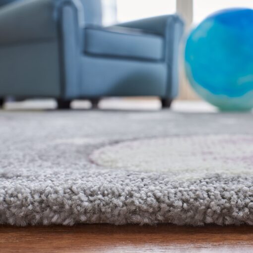 SAFAVIEH Carousel Kids Collection Area Rug - 6'7" x 9', Grey & Lavender, Non-Shedding & Easy Care, Ideal for High Traffic Areas for Boys & Girls in Playroom, Nursery, Bedroom (CRK103F) - Image 5