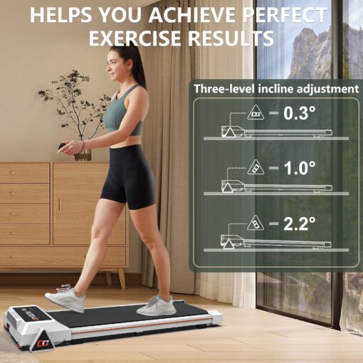 GOYOUTH Incline Mini Walking Pad Portable Under Desk Treadmill with Remote Control, LED Display, Compact Walking Machine for Home & Office, 12 HIIT Programs, Installation-Free, 265 lbs Capacity - Image 6