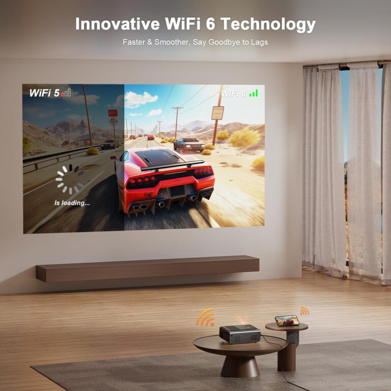 [Netflix Official & Auto Focus/Keystone] Smart Projector with WiFi and Bluetooth, VOPLLS 700ANSI Native 1080P Outdoor Projector, 50% Zoom Home Theater Movie Projector for Bedroom/iOS/Android - Image 4