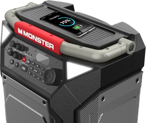 Monster Rockin’ Roller 270 Indoor/Outdoor Portable Bluetooth Speaker | up to 200W of 270 Degree Sound & up to 100 Hours of Playtime - Image 6