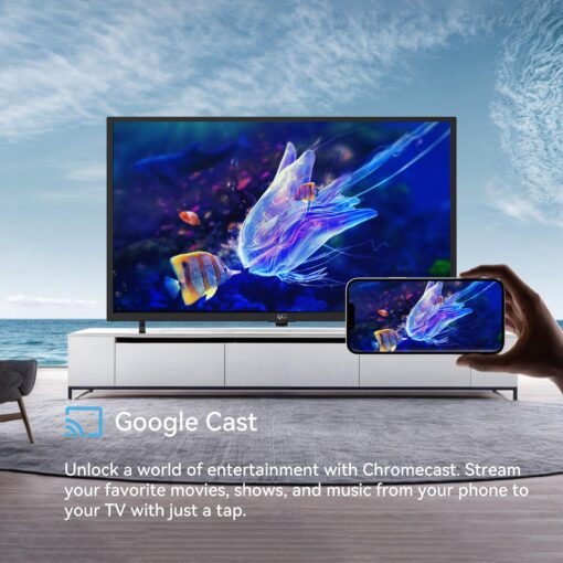 FPD 43 Inch Smart TV Flat Screen Frame LED Television Full HD 1080p Google Cast Built in, Streaming Live Ultra Thin HDR10 Android TV, Bluetooth, Vesa, Hdmi, WiFi (Palette-Series 2025) - Image 5