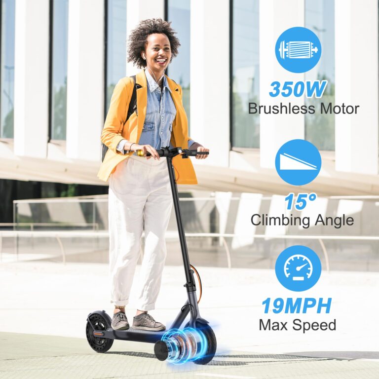 VOLPAM Electric Scooter, Powerful 350W-500W Motor, 21Miles Long Range, Top Speed 19/21 MPH, 8.5" /10''Solid Tires, Cruise Control, E Scooter for Adults (350W-21Miles-Turn Signal Light) - Image 6