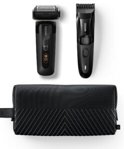 MANSCAPED® The Chairman™ PRO & The Beard Hedger® - Men's Electric Foil Face Shaver with Two SkinSafe® Heads, Four-Blade Foil & Stubble Trimmer, 20 Length Adjustable Beard Trimmer with Toiletry Bag