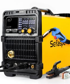 Sefaspe 205A MIG Welder, 110/220V Dual Voltage Aluminum Welding Machine, 6 in 1 Gas MIG/Gasless Flux Core/Stick/Lift TIG/Spool Gun/MIG MIX. Multiprocess Welders