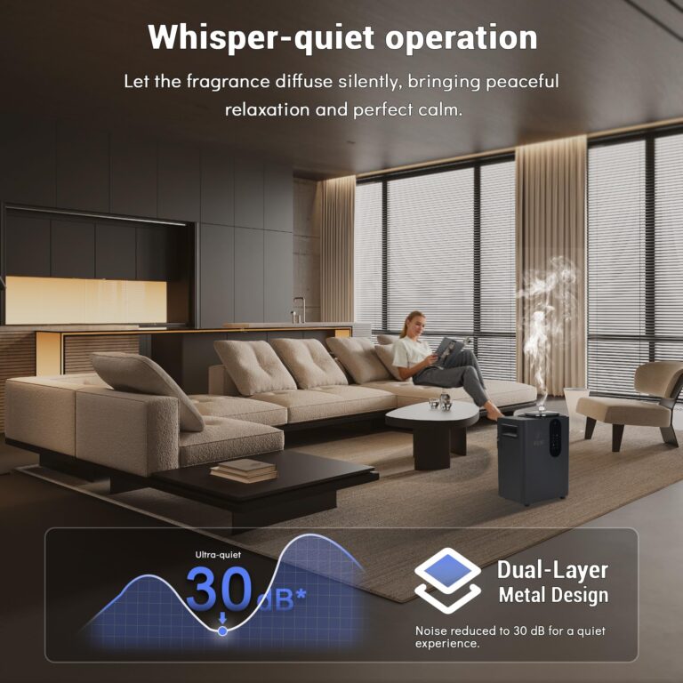MQLMF HVAC Scent Diffuser Whole House System - 4500 Sq Ft,Ultra Quiet,Metal,Safety Lock,Bluetooth App,Hotel Commercial Collection Diffuser Machine - Black - Image 7