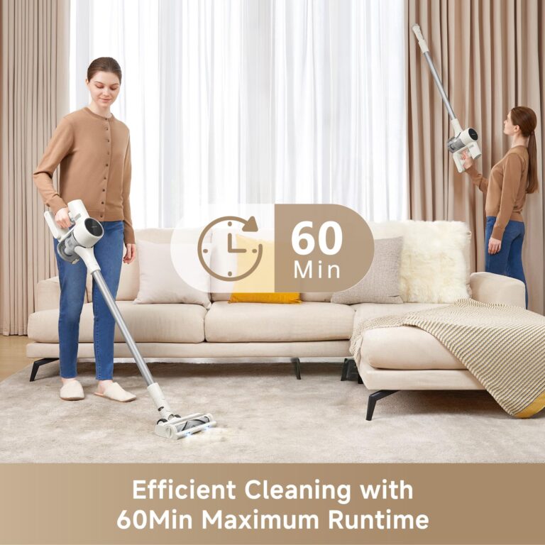 DREAME R10 Pure Cordless Vacuum Cleaner, Stick Vacuum Cleaner for Home, 120AW Powerful Suction, Anti-Tangle, LED Headlights, Up to 60 Mins Runtime, Lightweight for Carpet, Hard Floor, Pet Hair - Image 9