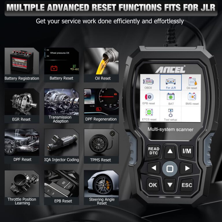 ANCEL LD700 All Systems Diagnostic Scan Tool fit for Land Rover Jaguar, Full Functions OBD2 Scanner with Car Battery Registration, Oil Reset, Check Engine, ABS, Airbag, OBDII Code Reader fit for JLR - Image 7