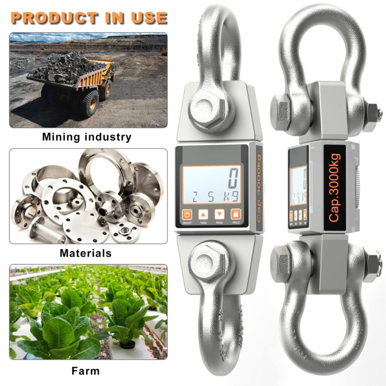 Mefape 3000kg/6600lbs Professional Digital Hanging Scale, Heavy Duty Industrial Crane Scale, Smart High Accuracy Electronic Scale with Shackle + LCD Display - Image 8
