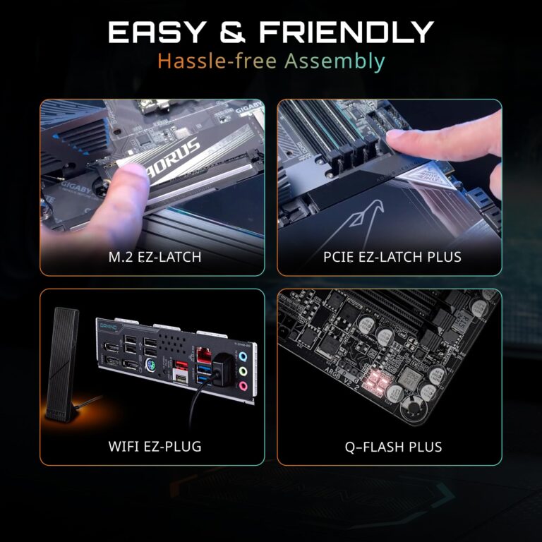 GIGABYTE B850M Gaming X WIFI6E AMD AM5 LGA 1718 Motherboard, mATX, DDR5, 2X M.2, PCIe 5.0, USB-C, WIFI6E, 2.5GbE LAN, EZ-Latch, 5-Year Warranty - Image 8