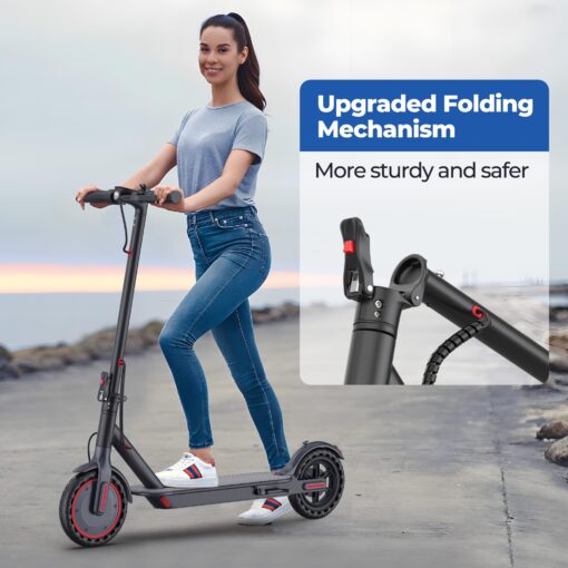 Electric Scooter, 8.5" /10“Tire, 16/19/22Mph Top Speed, 12/22/28 Miles Long Range, Folding Escooter for Adults and Teens with Dual Braking,Dual Suspension, App - Image 7