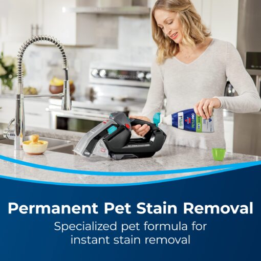 BISSELL Stain Eraser Duo, 2-in-1 Cordless Portable Deep Cleaner and Hand Vacuum with PET PRO OXY Spot & Stain Formula, 3705, Black - Image 3