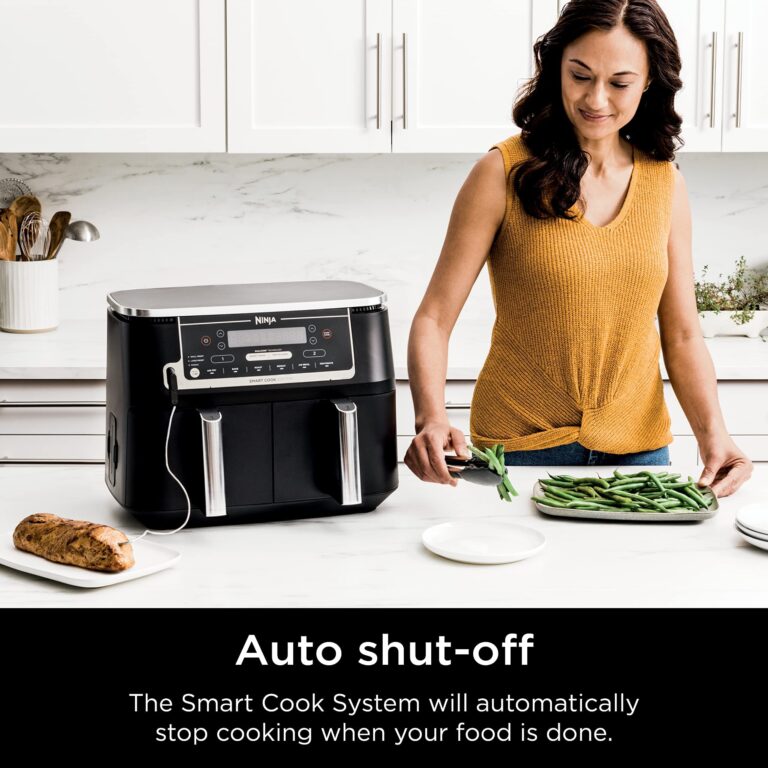 Ninja DZ550 Foodi 10 Quart 6-in-1 DualZone Smart XL Air Fryer with 2 Independent Baskets, Smart Cook Thermometer for Perfect Doneness, Match Cook & Smart Finish to Roast, Dehydrate & More, Grey (Renewed) - Image 2