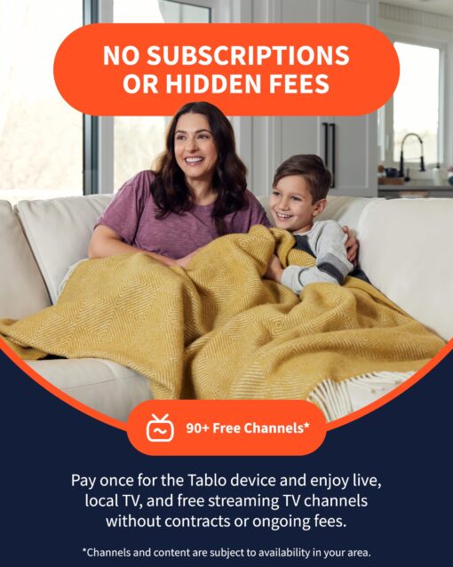 Tablo 4th Gen 4-Tuner Over-The-Air (OTA) DVR + 35-Mile Indoor TV Antenna - Watch, Pause & Record Live TV, News, Sports & Movies Throughout Your Home Over Wi-Fi - 50+ Hrs Recording - No Subscriptions - Image 8