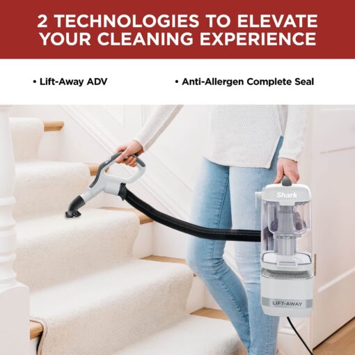 Shark LA300 Navigator Lift-Away ADV Corded Upright Vacuum, White (Renewed) - Image 2
