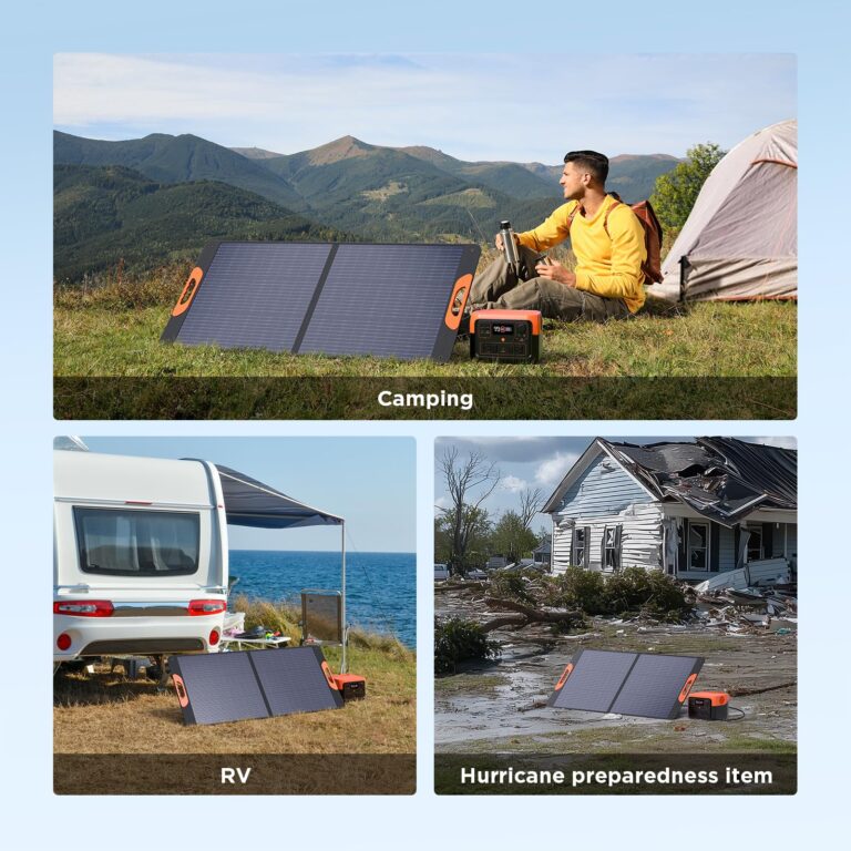 ZOUPW 110 Watt Portable Solar Panel,Power Outage Essentials,18.6V Foldable Solar Panel Charger for Power Station,23.5% High Efficiency IP67 Waterproof 2 Kickstands for Camping RV Hurricane Blackout - Image 2