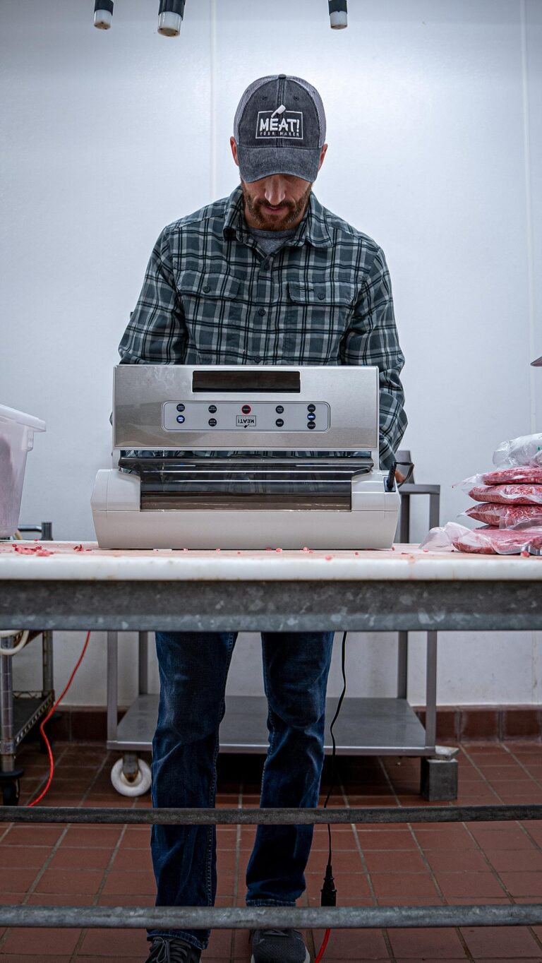 MEAT! Pro External Vacuum Sealer with Removeable Drip Tray, 14 inch Sealing Bar, Locking Latch, Bag Roll Storage, and Status Light for Preserving Meat and Vegetables - Image 3