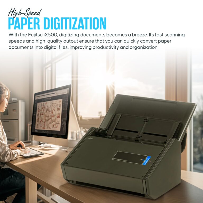 Fujitsu IX500 Scansnap USB High Speed Cloud Enabled Document, Photo & Receipt Scanner for Mac & PC - 1 Year Warranty - ADF with Duplex Scanning - Comes with 16, USB 3.0 Cable (Renewed) - Image 2