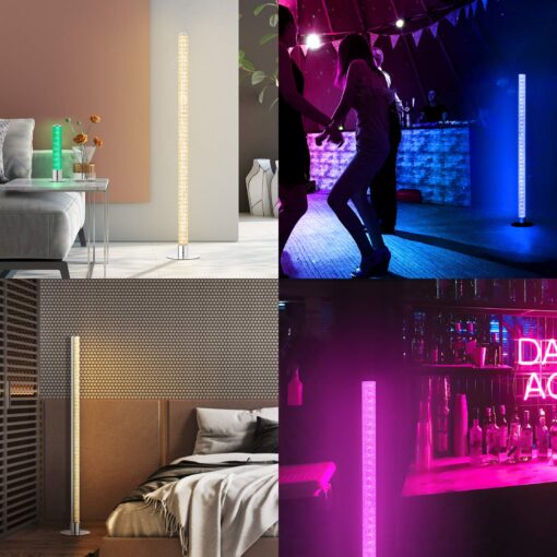 DEWENWILS LED Corner Floor Lamp, RGBW Color Changing Lamps with Remote, 45" Modern Dimmable Super Bright Standing Tall Mood Lighting for Living Room, Bedroom, Bedside, Home Office - Image 2