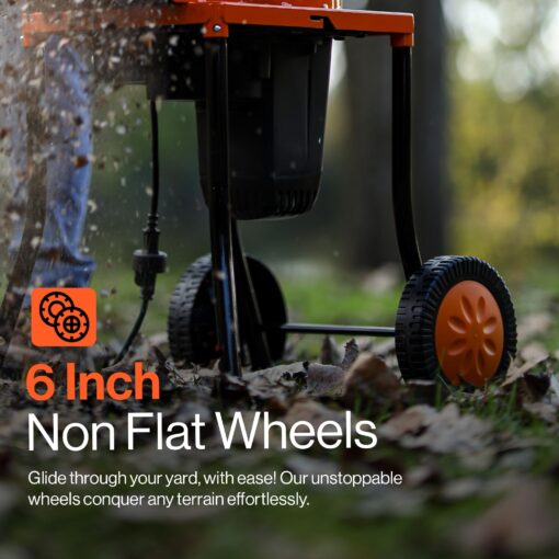 SuperHandy Leaf Mulcher Shredder Electric Waste Management Heavy Duty 120V AC 11" Inch Cutting Blade 0.5" Inch Cutting Capacity for Leaves, Grass, & Clippings - Image 3