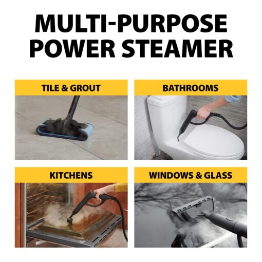 Wagner Spraytech 0282014 915e On-Demand Steam Cleaner & Wallpaper Removal, Multipurpose Power Steamer, 18 Attachments Included (Some Pieces Included in Storage Compartment) For Floor - Image 14