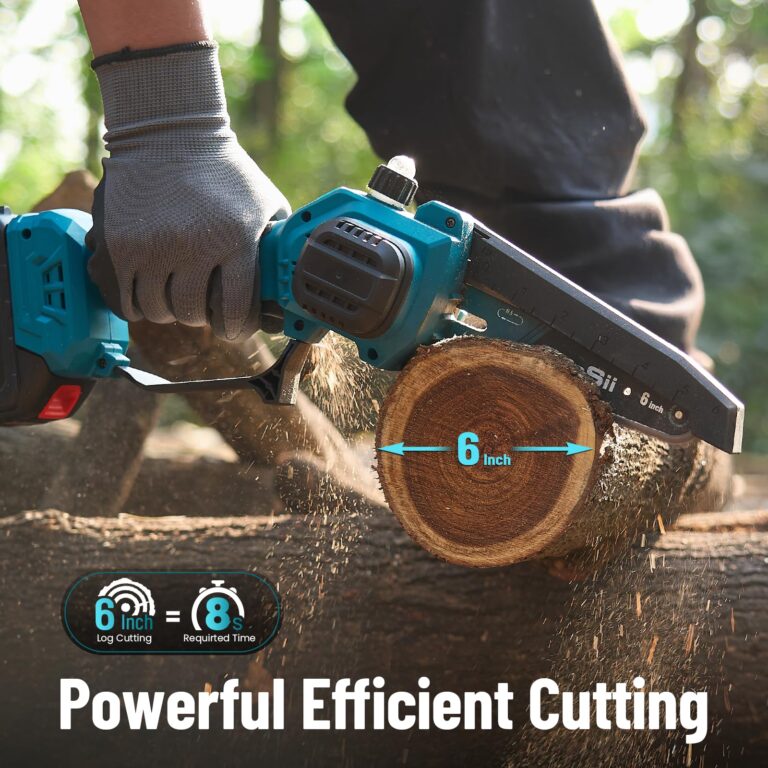 Seesii PS620 2-in-1 Electric Pole Saws: 6 Inch Mini Chainsaw Cordless with Extension Pole, 2Pcs Batteries, Brushless Chain Saw for Limb Branch Cutter, Battery Tree Trimmers Pruner,16Ft Long Reach - Image 3
