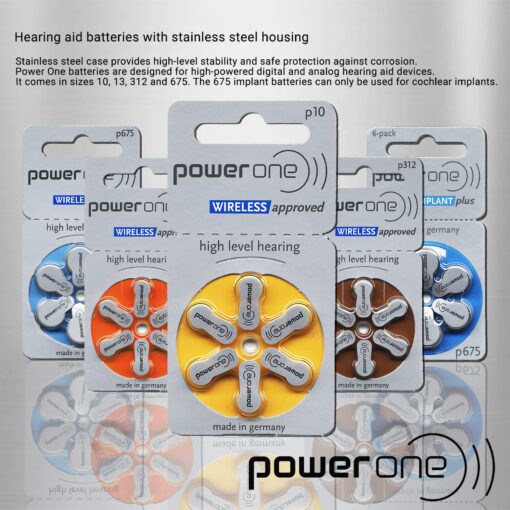 Power One Cochlear Implant 675 Batteries! 5, 60-Packs, Total 300 Batteries - Image 4