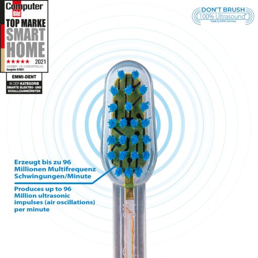 Emmi-dent Electric Toothbrush Set - Carbon Edition. 100% Ultrasound Technology removes Harmful Plaque Without Abrasive Brushing. Ideal for Sensitive Teeth & Gums. Includes Nano-Bubble Toothpaste. - Image 9