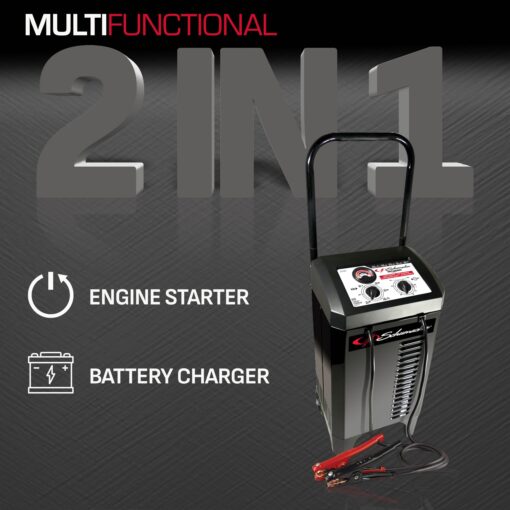 Schumacher Electric Manual Battery Charger & Engine Starter – 6V/12V 250A Heavy-Duty Battery Charger with 50A Boost Mode, Color-Coded Clamps, 6-Foot Output Cables & Rugged Design SC1445 - Image 9