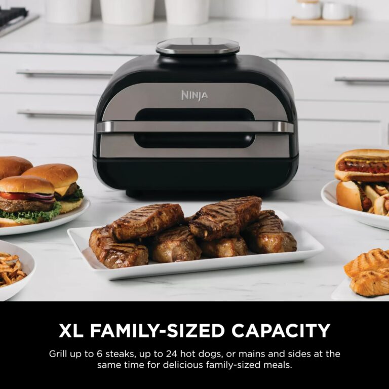 Ninja Indoor Grill, Foodi Smart XL 6-in-1 Indoor Grill with Air Fry, Roast, Bake, Broil & Dehydrate, Smart Thermometer, Black/Silver, FG551 - Image 12