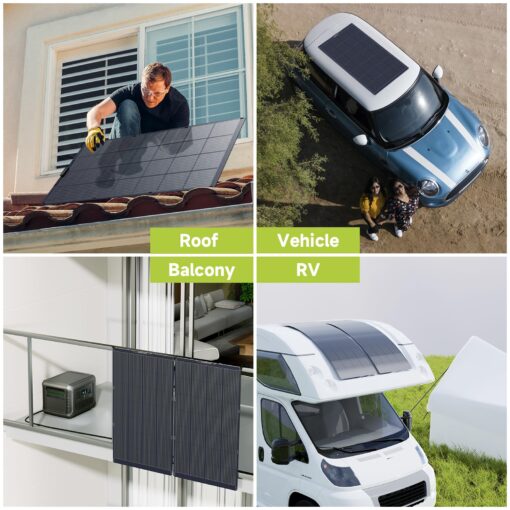 ALLPOWERS SF200 Flexible Solar Panel 200W 32V IP68 Monocrystalline Solar Modules Bendable Semi-Flexible Mono Solar Panel 200 Watt for RV Roof Boat Cabin Van Uneven Surfaces - Image 3