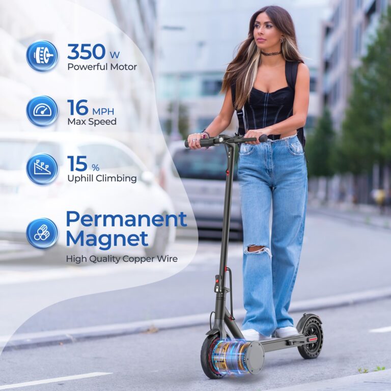 Electric Scooter, 8.5" /10“Tire, 16/19/22Mph Top Speed, 12/22/28 Miles Long Range, Folding Escooter for Adults and Teens with Dual Braking,Dual Suspension, App - Image 8
