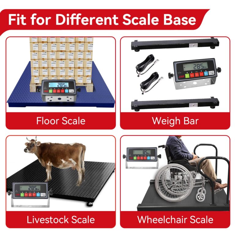 PEC NTEP Approved Digital Indicator with LED Display for Floor, Livestock, Truck Scales - Instructional Scale Indicator (PEC-IN202) - Image 4