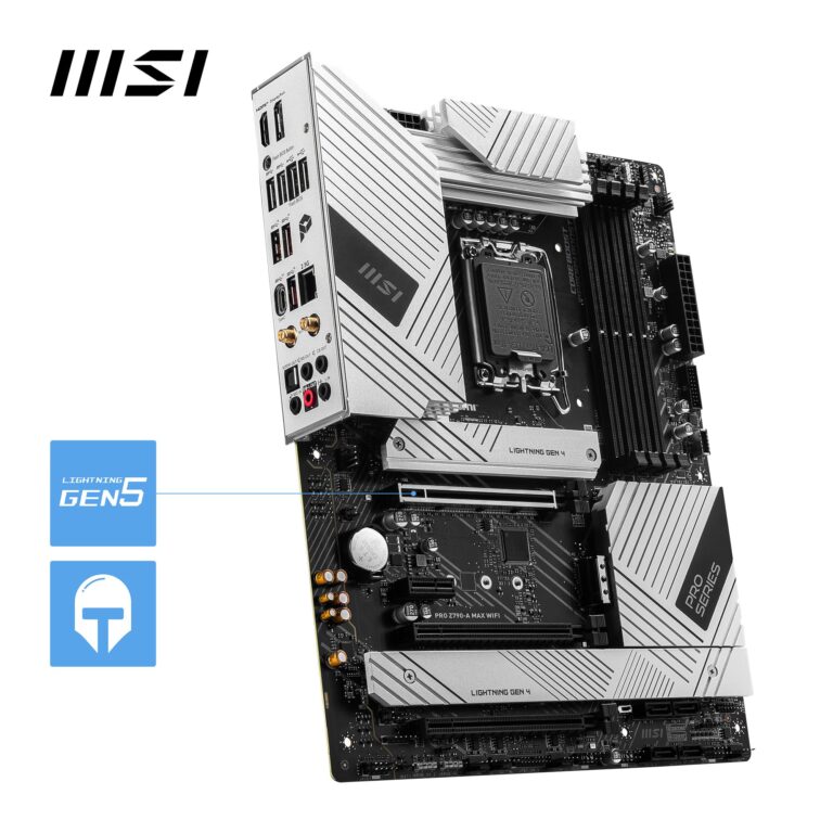 MSI PRO Z790-A MAX WiFi ProSeries Motherboard (Supports 12th/13th/14th Gen Intel Processors, LGA 1700, DDR5, PCIe 5.0, M.2, SATA 6G, 2.5Gbps LAN, USB 3.2 Gen2, Wi-Fi 7, Bluetooth 5.4, ATX) - Image 4