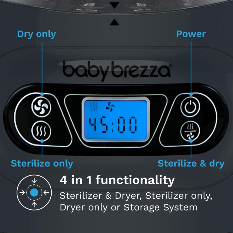 Baby Brezza Baby Bottle Sterilizer and Dryer Machine – Electric Steam Sterilization - Universal Fit - Pacifiers, Glass, Plastic, and Newborn Feeding Bottles, Charcoal - Image 6