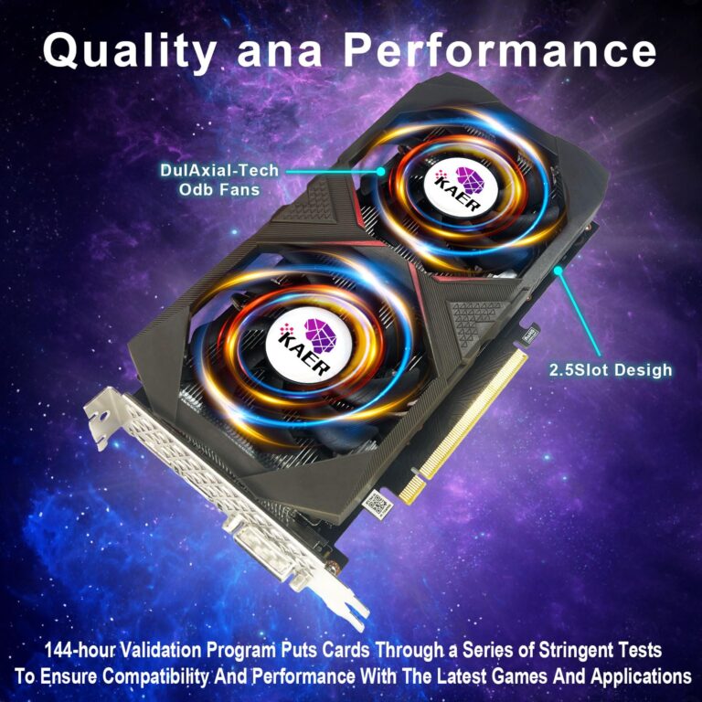 KAER Gaming GeForce RTX 2060 6GB GDRR6 192-Bit HDMI/DP/DVI 1680MHz Dual Fans ray-tracing Graphics Card - Image 6