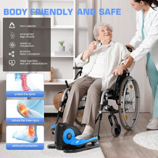ANCHEER Under Desk Elliptical, Ellipse Leg Exerciser for Seniors Fully Assembled , Electric Seated Pedal Exerciser with Remote Control & 12 Adjustable Speed/Resistance - Image 7