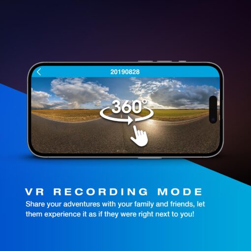 Type S P200 PRO Smart 360° Dash cam, 2K 1440p Surveillance with Smart G-Sensor Incident Detection, VR Video Mode, GPS map Integration, Wireless Video Access via App, 32GB SD Card Included - Image 6
