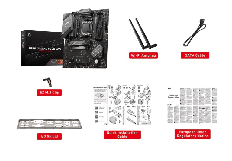 MSI B650 Gaming Plus WiFi Gaming Motherboard (AMD Ryzen 9000/8000/7000 Series Processors, AM5, DDR5, PCIe 4.0, M.2, SATA 6Gb/s, USB 3.2 Gen 2, HDMI/DP, Wi-Fi 6E, Bluetooth 5.3, 2.5Gbps LAN, ATX) - Image 2