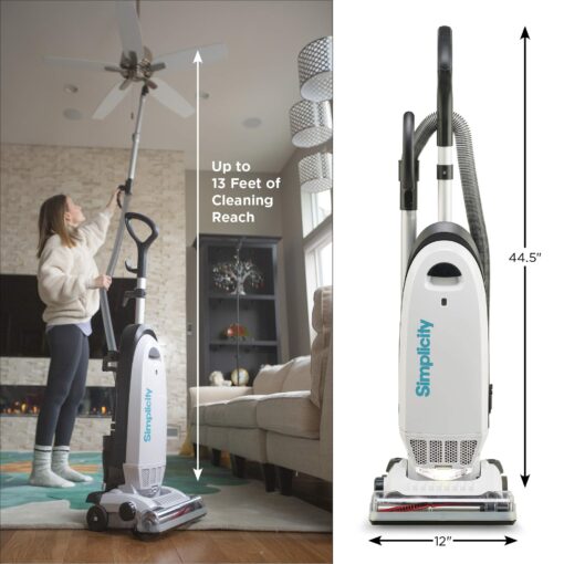 Simplicity Vacuums Allergy Bagged Vacuum Cleaner for Carpet and Hardwood, Multi Surface Upright Vacuum Cleaner with Certified HEPA Vacuum, Pet Vacuum, S20EZM - Image 8