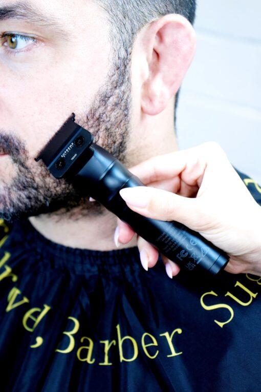 Supreme Trimmer 2-in-1 2Spee Beard Trimmer & Hair Clipper Combo | Removable Blades, 2 Speeds, LCD Display | Cordless Professional Barber Tools - Easy Color Coded Clipper Guide Combs | STB280 (Black) - Image 4