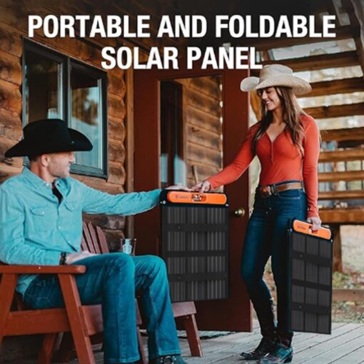 Jackery SolarSaga 100W Bifacial Portable Solar Panel for Explorer 240/300/500/1000/1500 Power Stations, Foldable Solar Cell Solar Charger with USB Outputs for Phones, Rooftops, Outdoor Camping and RVs - Image 5