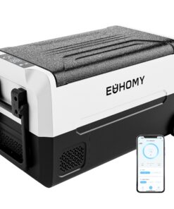 EUHOMY 12 Volt Refrigerator, 37QT(35L) 12V Fridge, Electric Cooler 12/24V DC 120-240V AC -4℉~68℉, 12V Freezer Removable Divider, Car Fridge For Camping, RV, Travel, Fishing, Outdoor